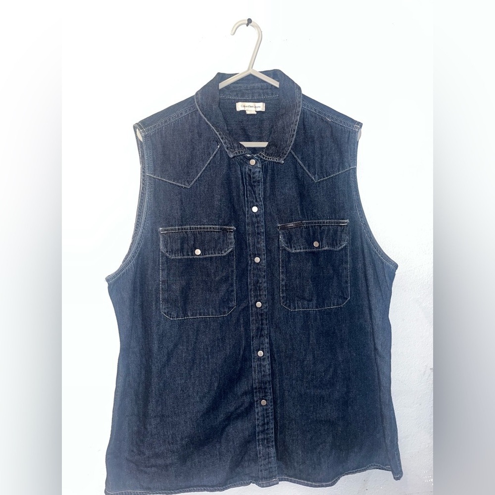 Calvin Klein Jeans Dark Blue Denim Vest
